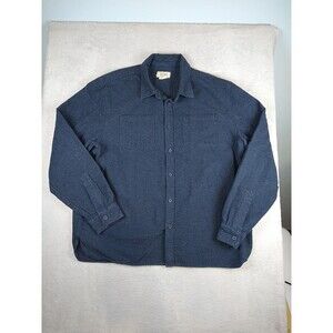 Boston Traders Flannel Shirt Men's 2XL Button Up Blue Cotton Front Pockets